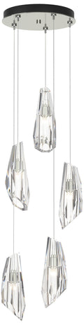 Luma 14.5" Wide 5-Light Sterling Crystal Long Pendant