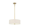 3-Light Pendant in Warm Brass
