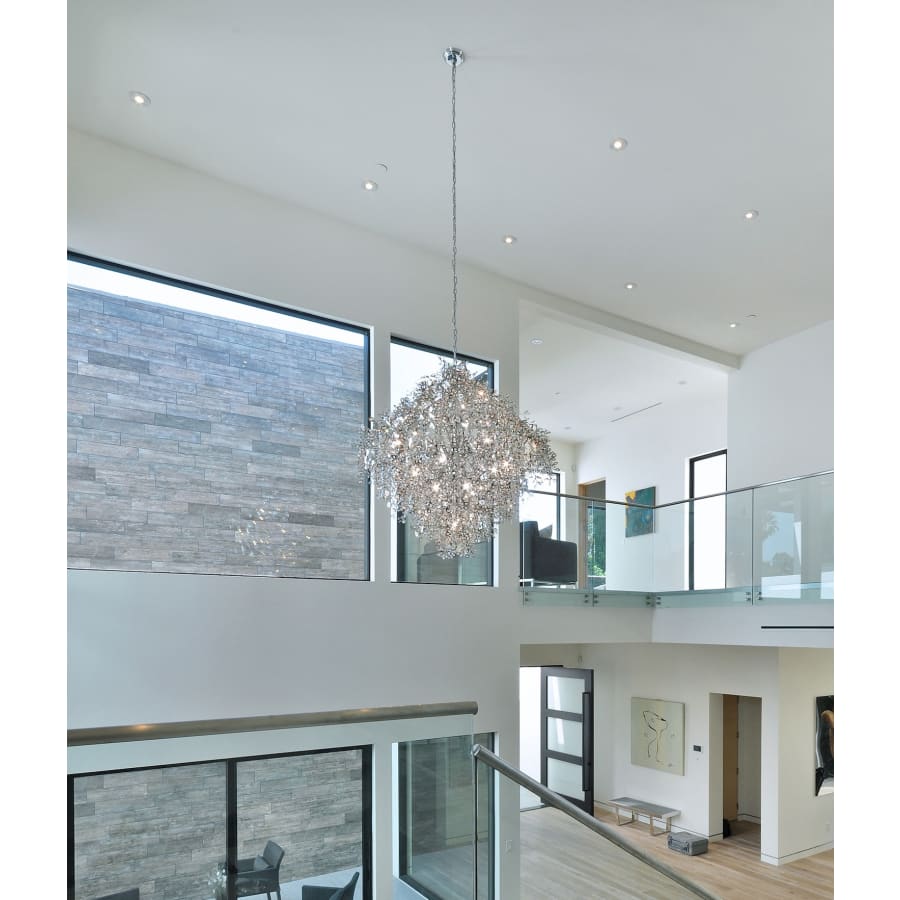 Maxim Comet 13 Light 35" Pendant with Crystal Accents