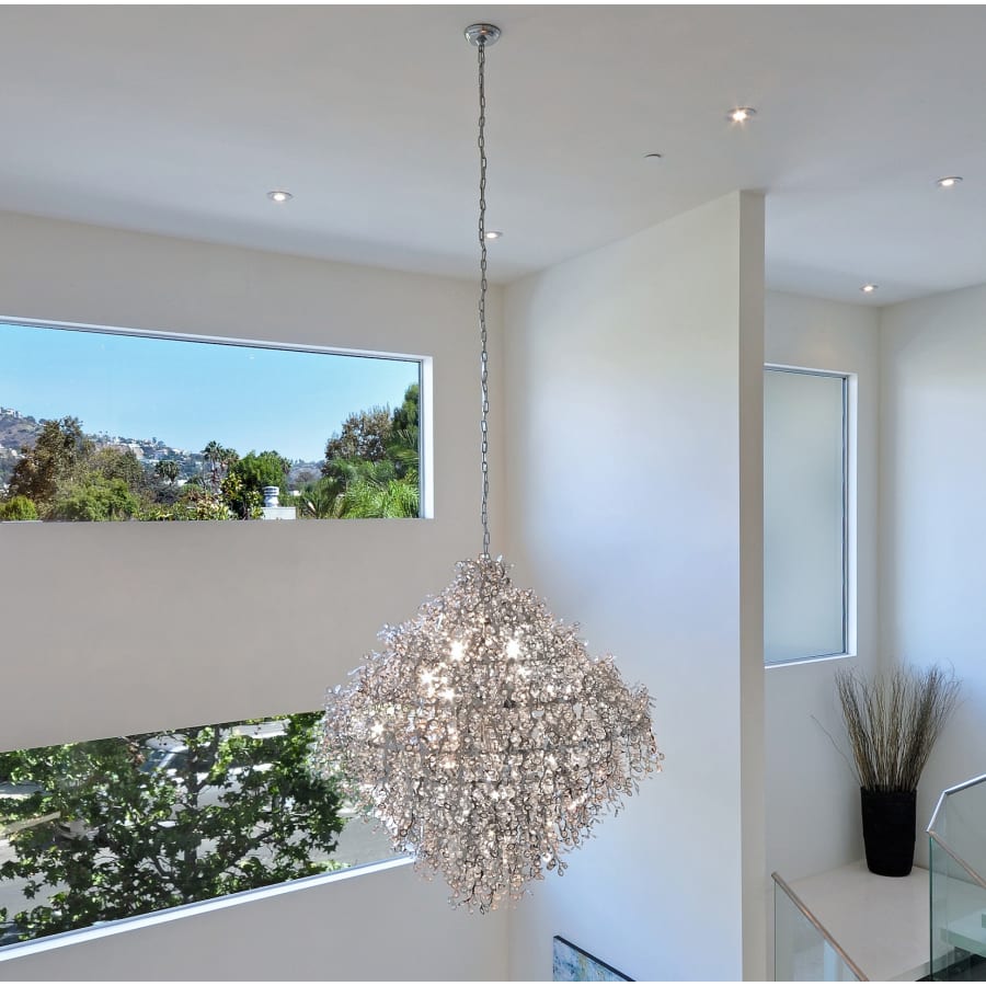 Maxim Comet 13 Light 35" Pendant with Crystal Accents
