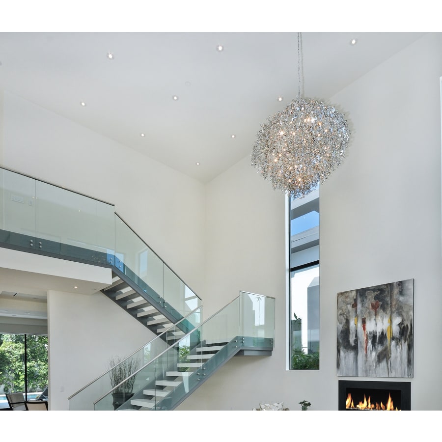 Maxim Comet 13 Light 35" Pendant with Crystal Accents