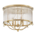 Glass No.1 4-Light Semi Flush in Aged Brass by Mark D. Sikes 19L x 19W x 12.75H