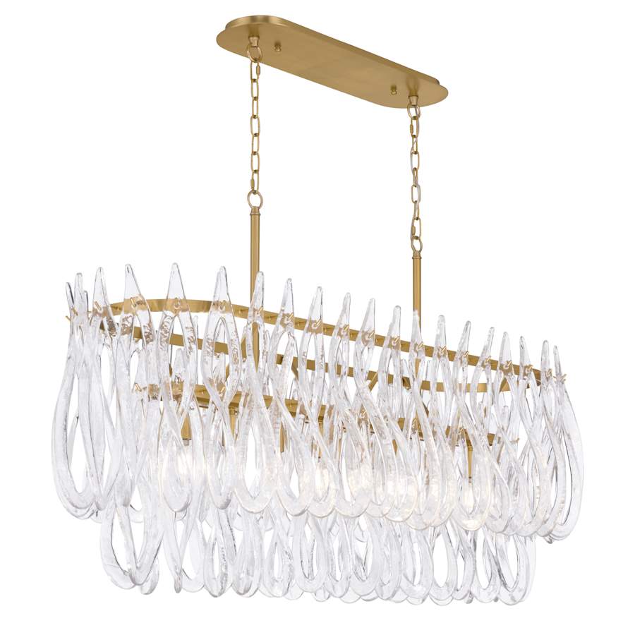 Metropolitan Glassara 8 Light 48" Wide Linear Chandelier