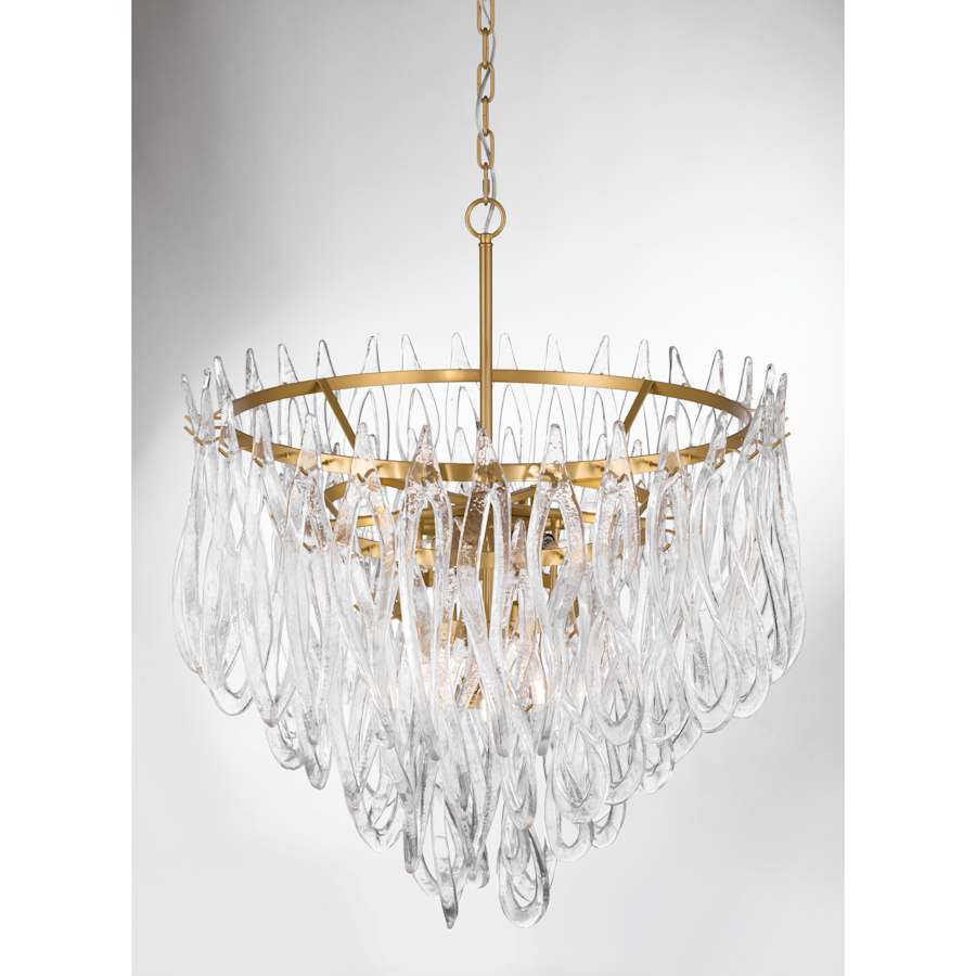 Metropolitan Glassara 10 Light 32" Wide Waterfall Chandelier