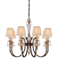 Metropolitan 8 Light 1 Tier Candle Style Crystal Chandelier from the Bella Cristallo Collection