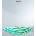 Meyda Tiffany 30" W La Spiaggia Fused Glass Inverted Pendant