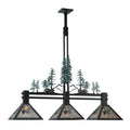 Meyda Tiffany Tall Pines 3 Light 46" Wide Linear Pendant