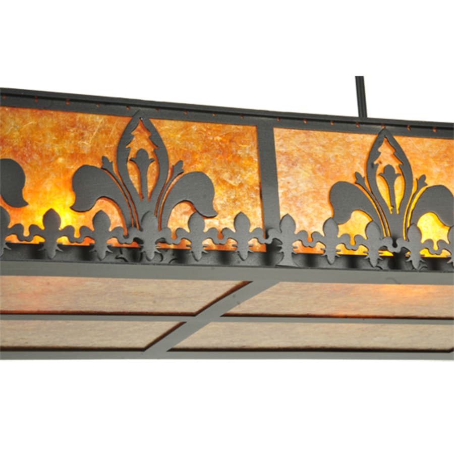 Meyda Tiffany Fleur-de-lis 6 Light 48" Wide Suspension Linear Pendant
