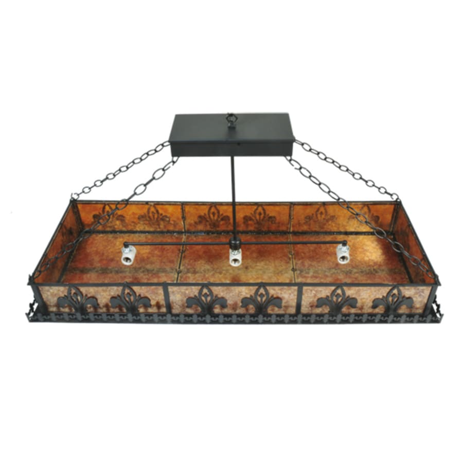 Meyda Tiffany Fleur-de-lis 6 Light 48" Wide Suspension Linear Pendant