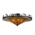 Meyda Tiffany 48" W Wildlife Flush Mount Ceiling Fixture