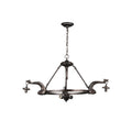 Meyda Tiffany 36" W Leaping Trout 3 Arm Chandelier