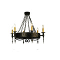 Meyda Tiffany Warwick 6 Light 24" Wide Taper Candle Style Chandelier