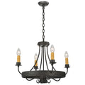 Meyda Tiffany 25" W Franciscan 4 Arm Chandelier