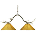 Meyda Tiffany 44" L Branches 2 Light Faux Leather Island Chandelier