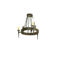 Meyda Tiffany 27" W Warwick 6 Light with Uplight Chandelier