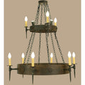 Meyda Tiffany Warwick 3 Light 47" Wide Taper Candle Style Chandelier