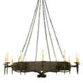 Meyda Tiffany Warwick 12 Light 72" Wide Taper Candle Style Chandelier - Hand Wrought Iron Finish
