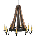 Meyda Tiffany Barrel Stave Madera 8 Light 27" Wide Taper Candle Style Chandelier