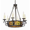 Meyda Tiffany Delano 6 Light 24" Wide Taper Candle Style Chandelier