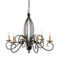 Meyda Tiffany Squire 6 Light 36" Wide Taper Candle Style Chandelier
