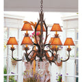 Meyda Tiffany Slenderleaf 9 Light 36" Wide Crystal Chandelier