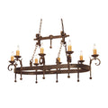 Meyda Tiffany Andorra 8 Light 54" Wide Taper Candle Linear Pendant