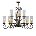 Meyda Tiffany Wallis 10 Light 21" Wide Taper Candle Style Chandelier