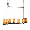 Meyda Tiffany Cero 8 Light 52" Wide Pillar Candle Linear Pendant