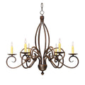 Meyda Tiffany Squire 6 Light 28" Wide Taper Candle Style Chandelier