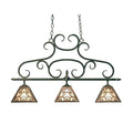 Meyda Tiffany Bandolei 3 Light 36" Wide Linear Pendant