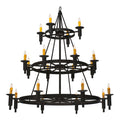 Meyda Tiffany Carella 20 Light 135" Tall Taper Candle Style Chandelier - Dark Roast Finish