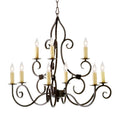 Meyda Tiffany Clayton 9 Light 36" Wide Taper Candle Style Chandelier