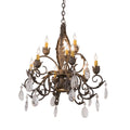 Meyda Tiffany New Country French 9 Light 26" Wide Crystal Candle Style Chandelier