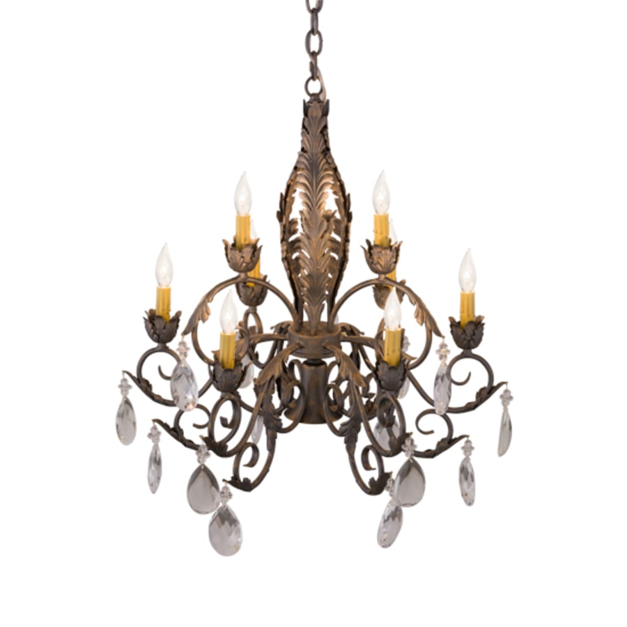 Meyda Tiffany New Country French 9 Light 26" Wide Crystal Candle Style Chandelier