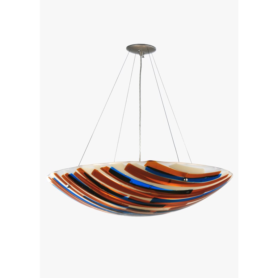Meyda Tiffany 30" W Oceano Fused Glass Inverted Pendant