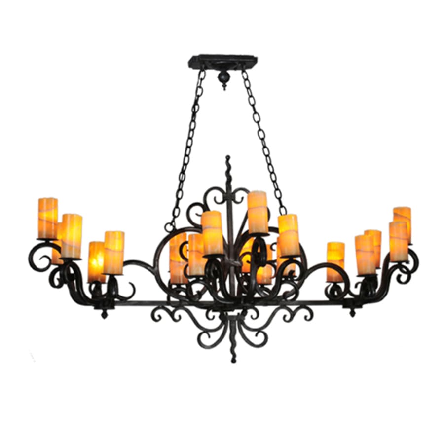 Meyda Tiffany Kean 20 Light 34" Wide Pillar Candle Style Chandelier