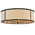 Meyda Tiffany Cilindro Valence 8 Light 30" Wide Flush Mount Drum Ceiling Fixture