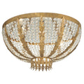 Meyda Tiffany Chrisanne 5 Light 33" Wide Flush Mount Bowl Ceiling Fixture - Chrome Finish
