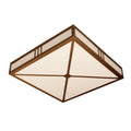 Meyda Tiffany Whitewing 4 Light 36" Wide Flush Mount Square Ceiling Fixture - Coffee Cinnamon Finish