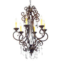 Meyda Tiffany Aumberto 6 Light 24" Wide Crystal Candle Style Chandelier