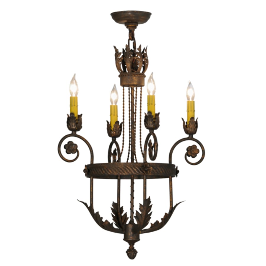 Meyda Tiffany Antonia 4 Light 18" Wide Taper Candle Style Chandelier