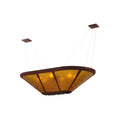 Meyda Tiffany 50" L Van Erp Amber Mica Oblong Inverted Chandelier