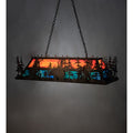 Meyda Tiffany Long Bear 6 Light 50" Wide Linear Pendant