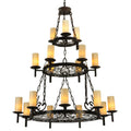 Meyda Tiffany Newcastle 18 Light 48" Wide Pillar Candle Style Chandelier