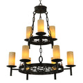 Meyda Tiffany Newcastle 9 Light 33" Wide Pillar Candle Style Chandelier