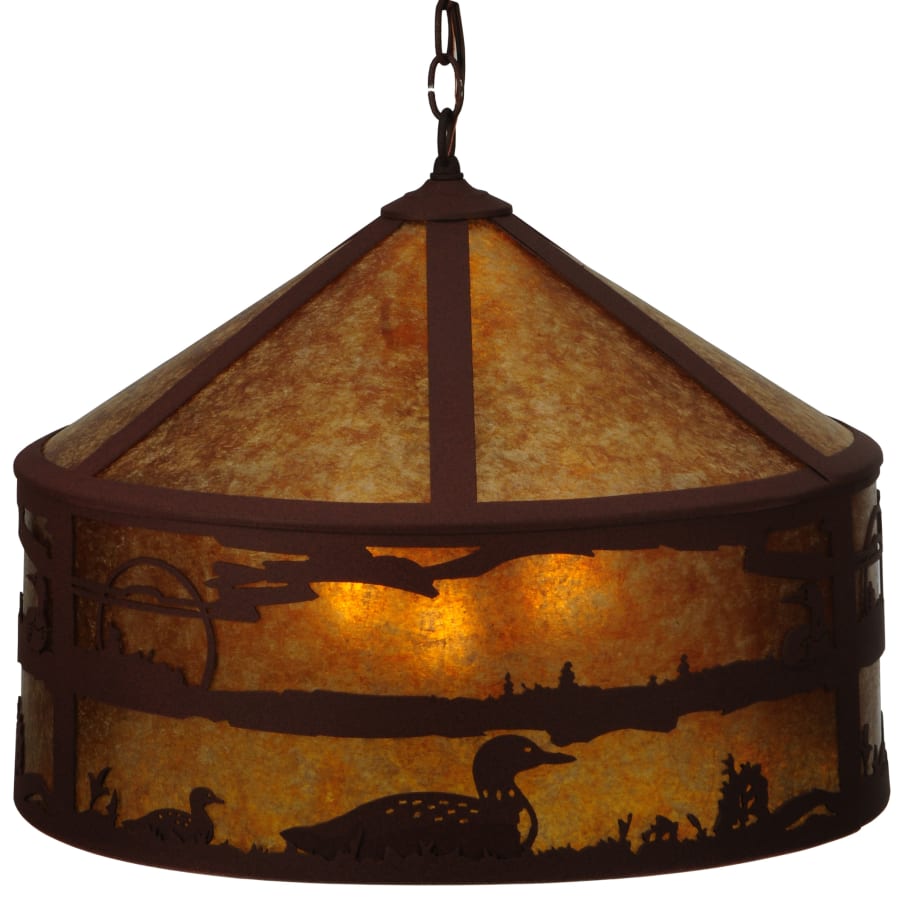 Meyda Tiffany 20.25" W Loon On The Lake Pendant