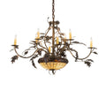 Meyda Tiffany Greenbriar Oak 11 Light 42" Wide Taper Candle Style Chandelier