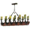 Meyda Tiffany Tudor 15 Light 60" Wide Wrought Iron Candle Style Chandelier