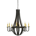 Meyda Tiffany Barrel Stave Metallo 8 Light 42" Wide Taper Candle Style Chandelier