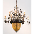 Meyda Tiffany 28.5" W Greenbriar Oak 9 Arm Chandelier